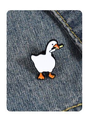 KILLER DUCK Untitled Goose Knife Enamel Lapel Pin NEW